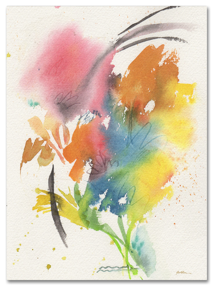 Sheila Golden 'Rainbow Bouquet' Canvas Art, 14"x19"