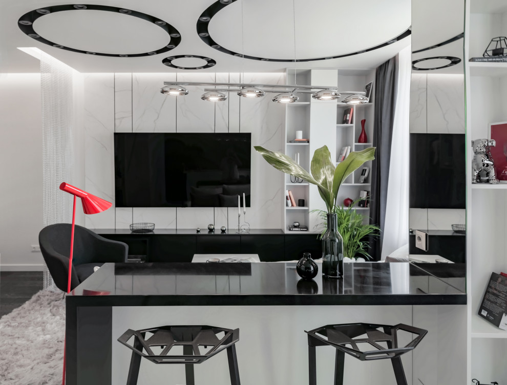 Черно белая квартира в ЖК Ясный