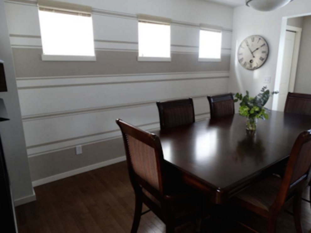 Inspiration for a transitional dining room remodel in Calgary