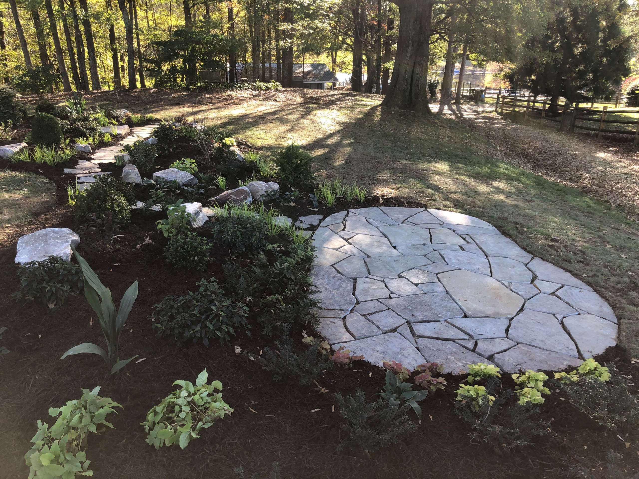 Pet memorial garden and patio