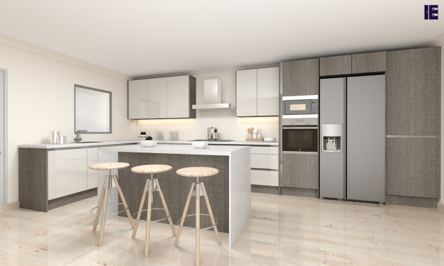 Handleless Modern Kitchen Cashmere | Inspired Elements | London moderne-koekken