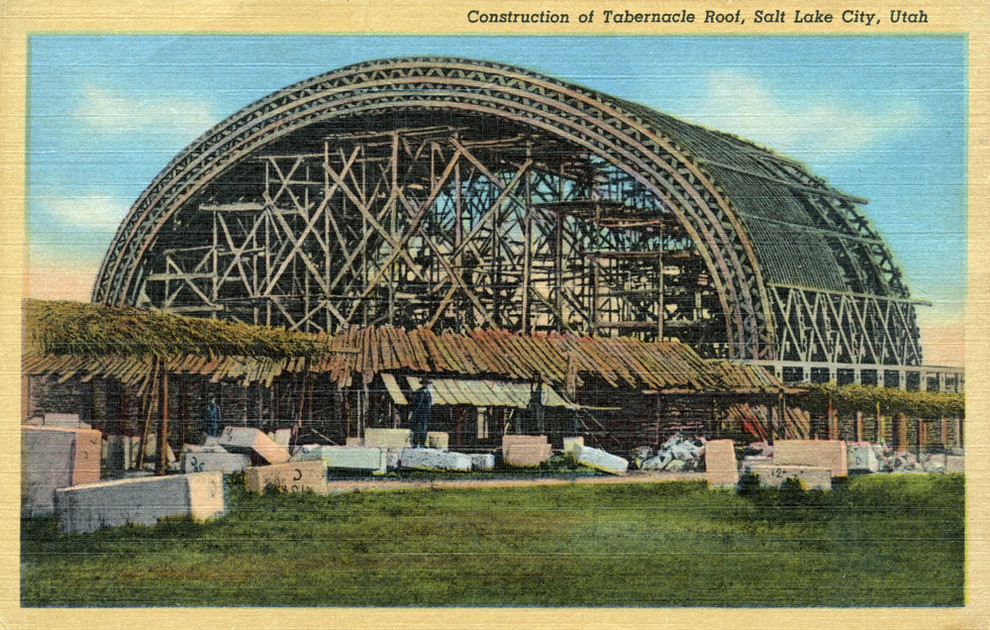 Construction Of Tabernacle Roof, Salt Lake City, Utah