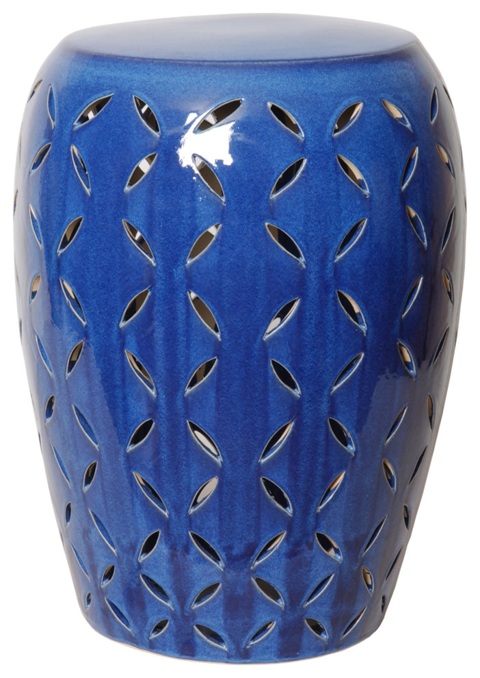 Lattice Stool/Table, White, 14"x21", 15x20"H Mediterranean Accent