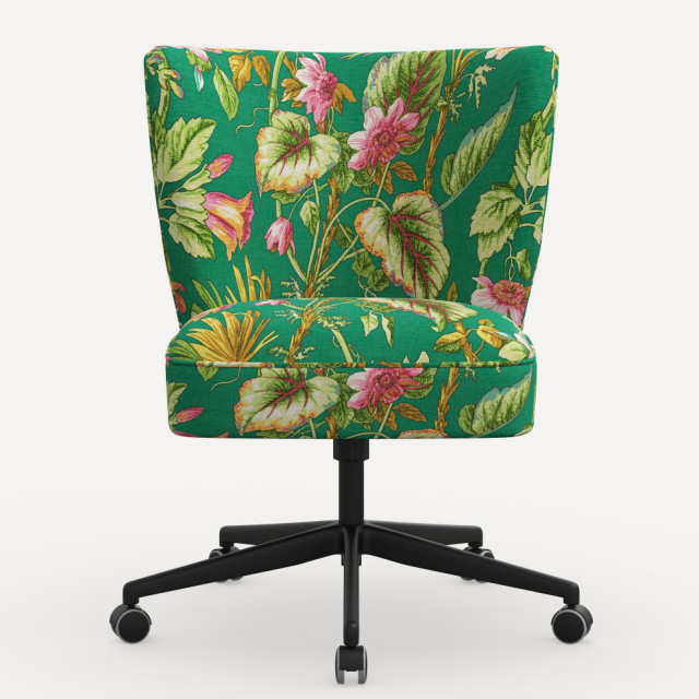 Red from Scalamandre Newton Office Chair, Tropical Flora, One Size ...