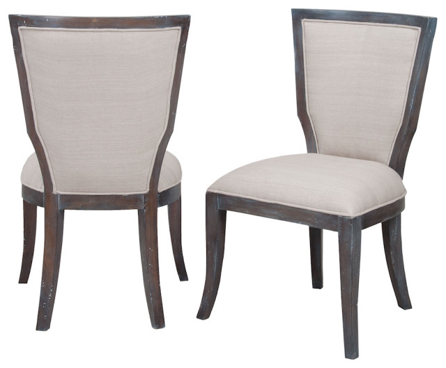 ELK HOME 6915514P Belle Grove Dining Chairs In Heritage Dark Grey Stain