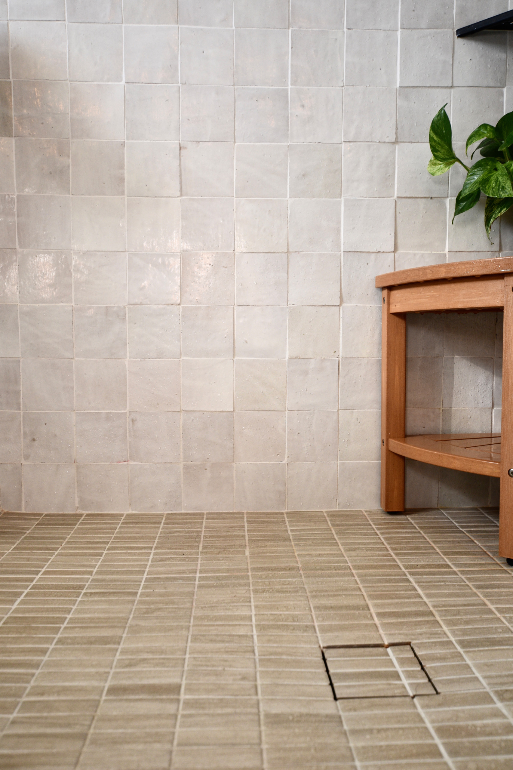 Zellige Tiled Walk In Shower