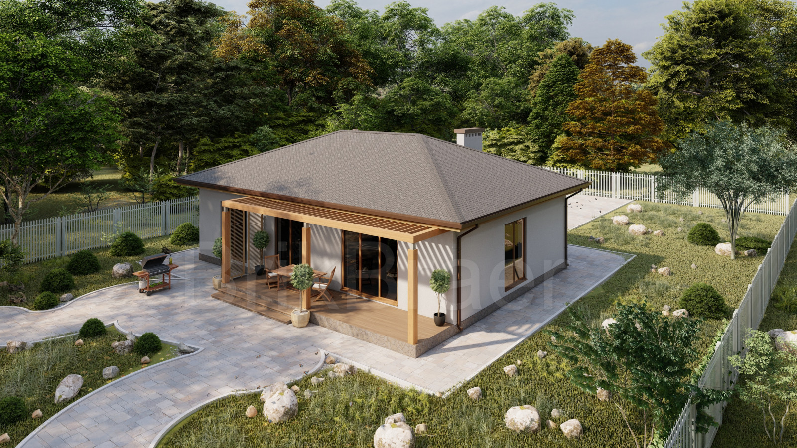 Проект дома №148 в современном стиле площадью 154 м2