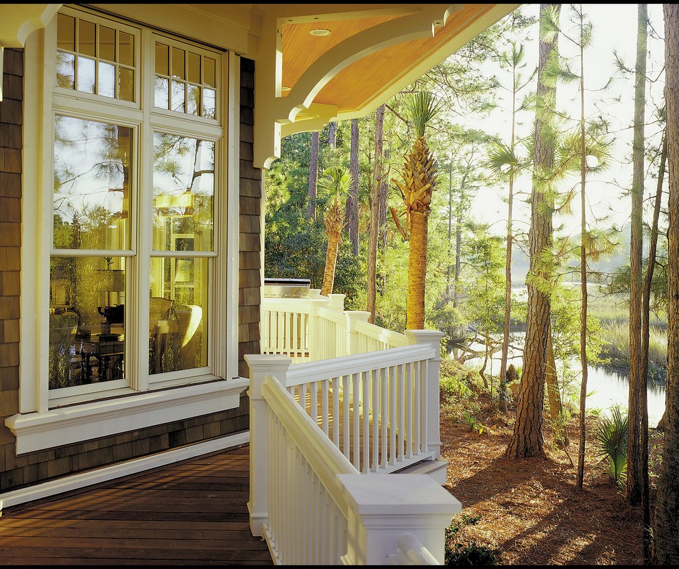 This is an example of a traditional verandah in Charleston.