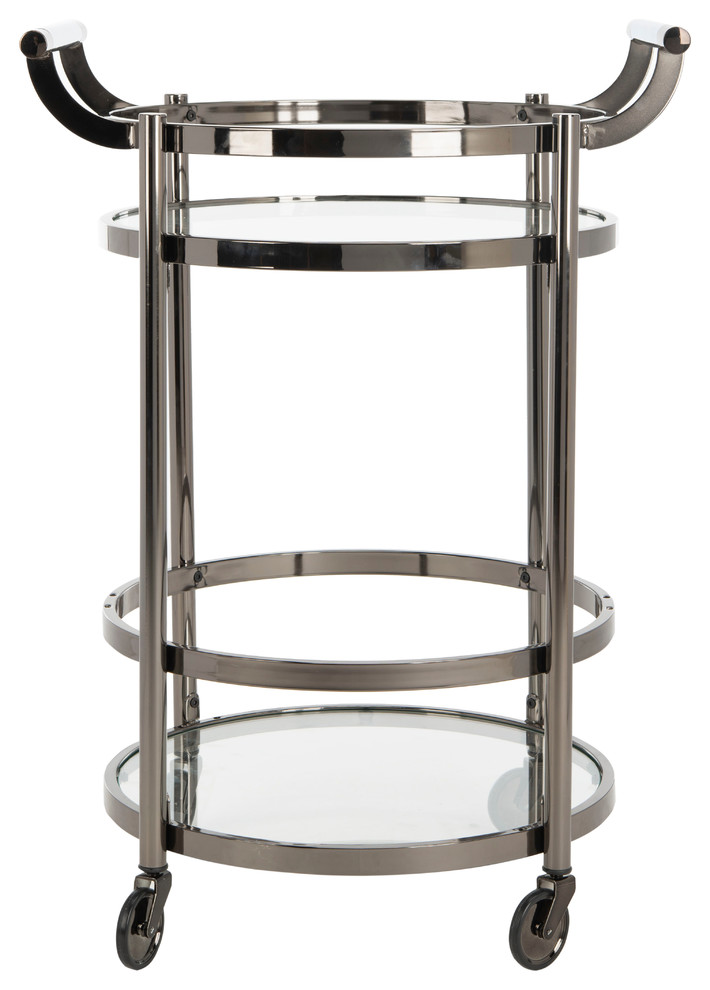 Safavieh Sienna 2Tier Round Bar Cart Contemporary Bar Carts by