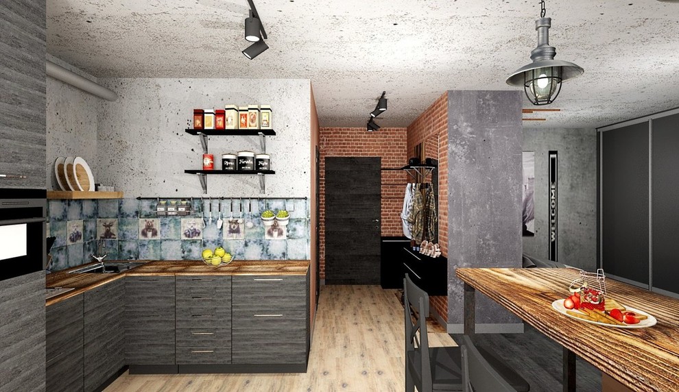 Холостяцкая студия в стиле лофт