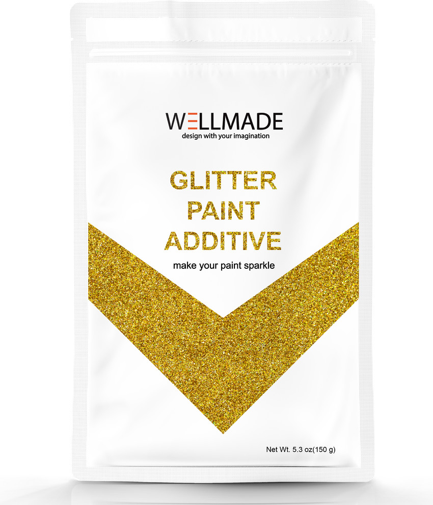 Gold Holographic Glitter Paint Additive 5.3oz/150g/bag+ 2pcs buffing