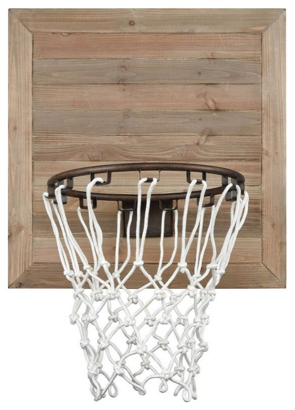 Framed Basketball Hoop Wall Art for Teen Room Man Cave 22 Inches High