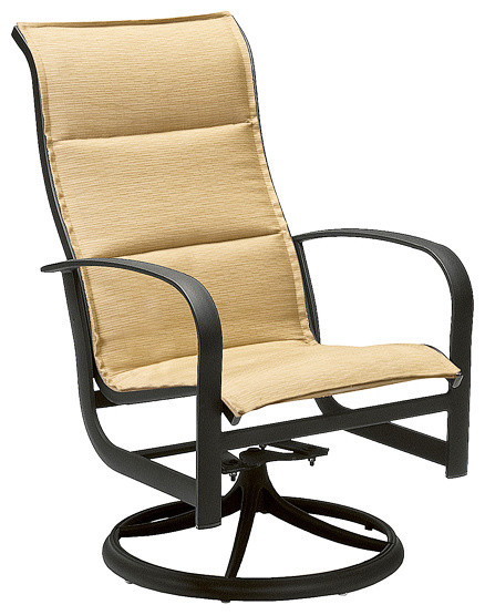 Woodard Fremont Padded Sling High Back Swivel Rocker - Traditional ...