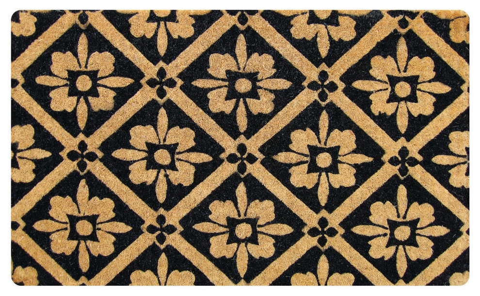 Doormat Black Tile Design