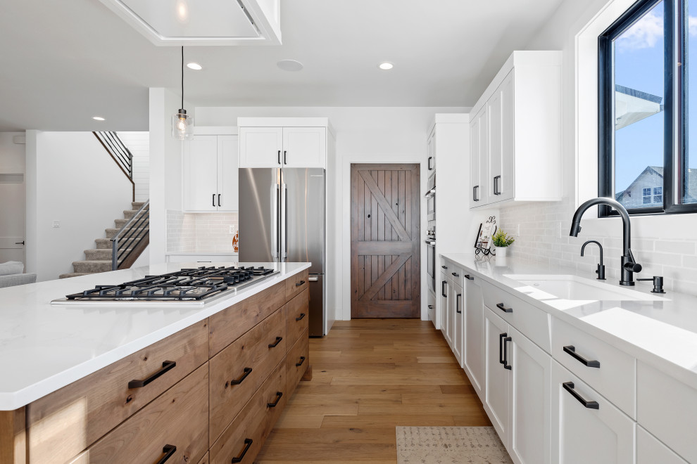 Example of a cottage kitchen design in Boise