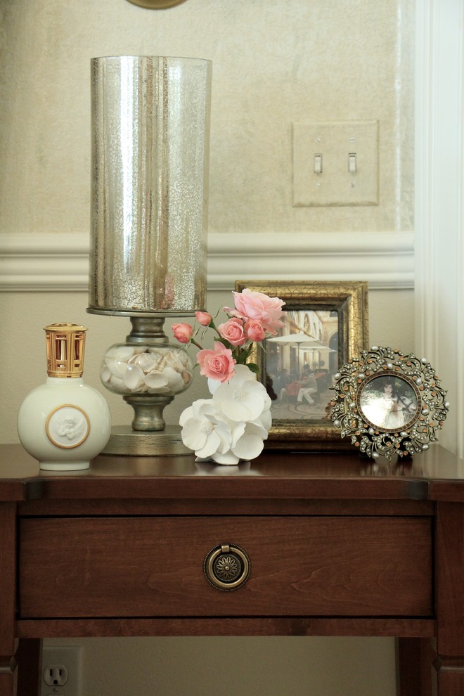 Example of a transitional bedroom design in Seattle