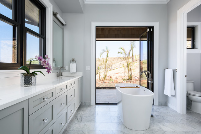 Launiupoko Plantation Style  Home Transitional Bathroom  