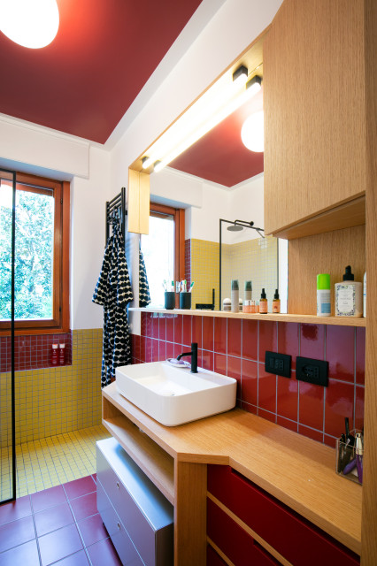 un tocco di rosso | mq. 170 minimalistisch-badezimmer