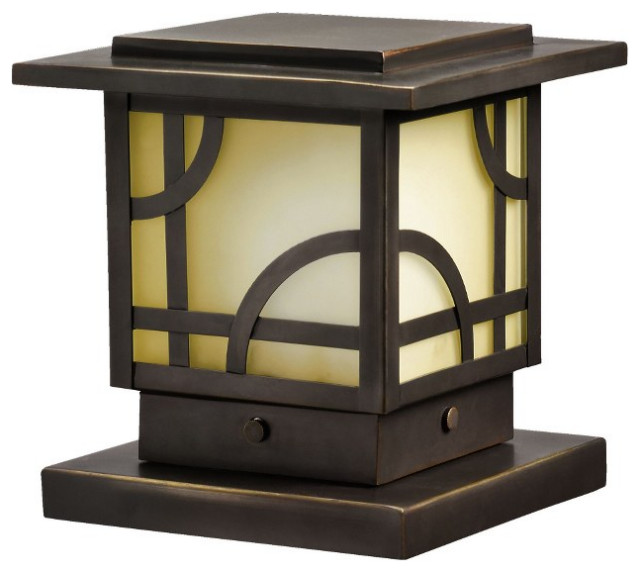 Larkin Estate Low Voltage Post Light 6", Olde Bronze Transitional