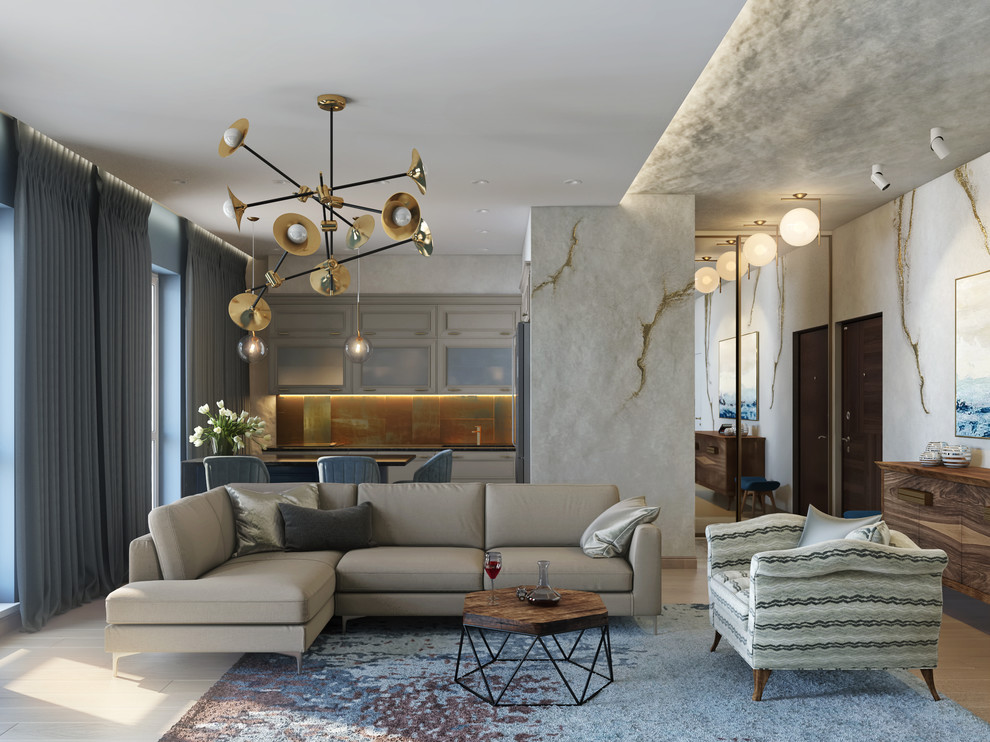 Кухня-гостиная в ЖК "Отрада"