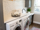 Transitional Laundry Room by Advance Design Studio, Ltd.