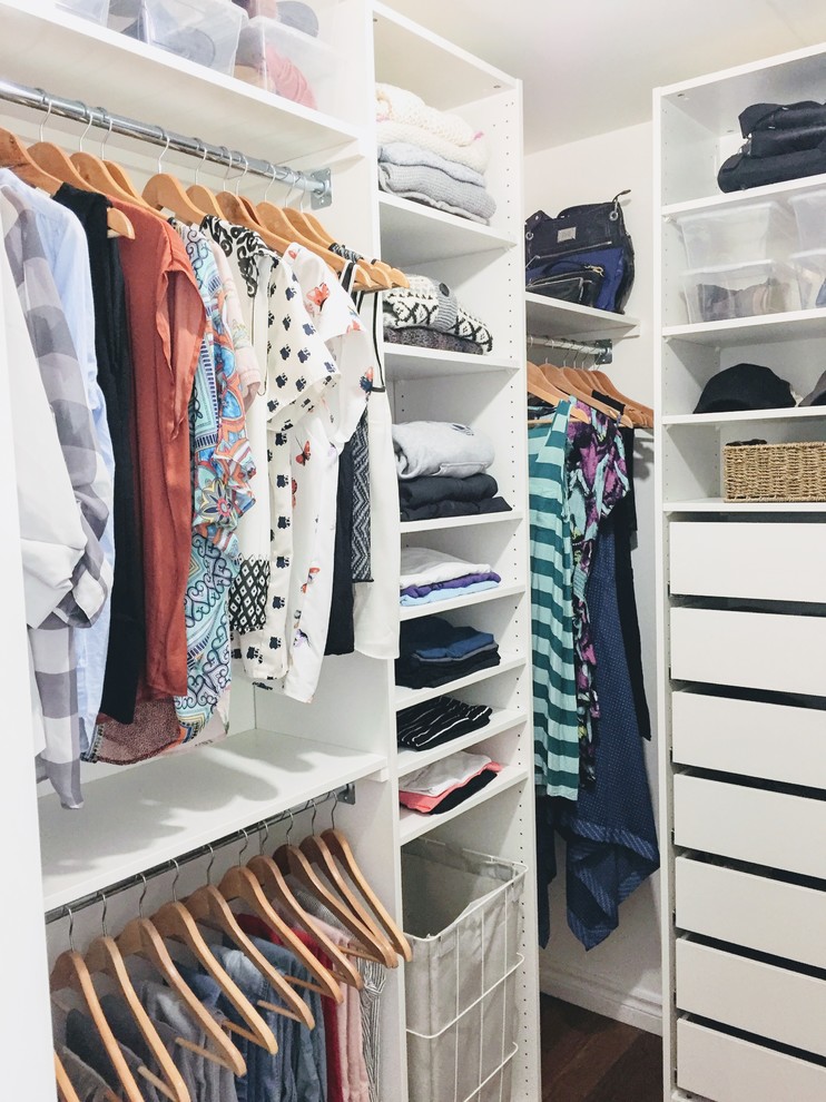 Photo of a scandinavian storage and wardrobe in Toronto.