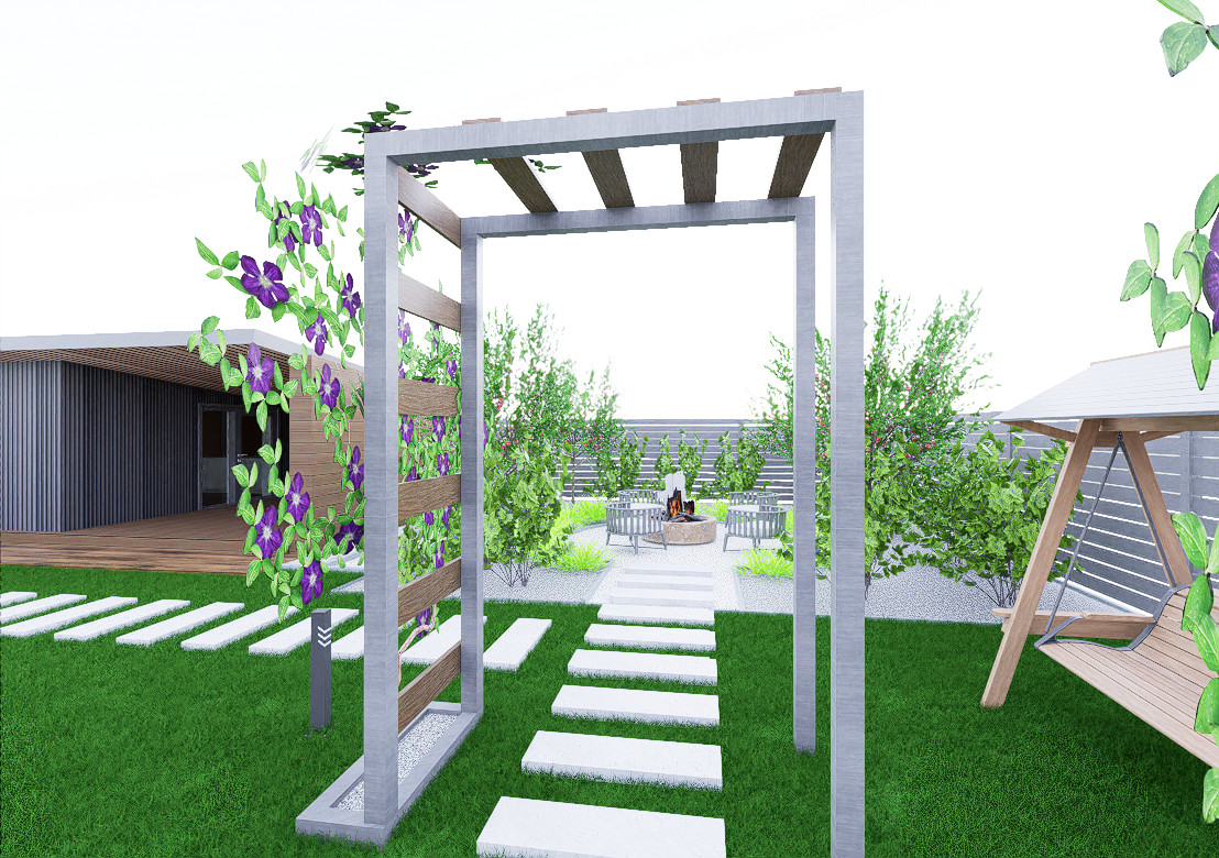 Дизайн участка 6 соток в современном стиле