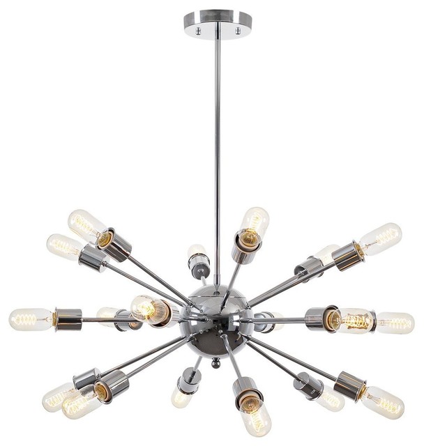 Industrial Style Sputnik Chandelier Chrome Midcentury Industrial Style Sputnik Chandelier Chrome