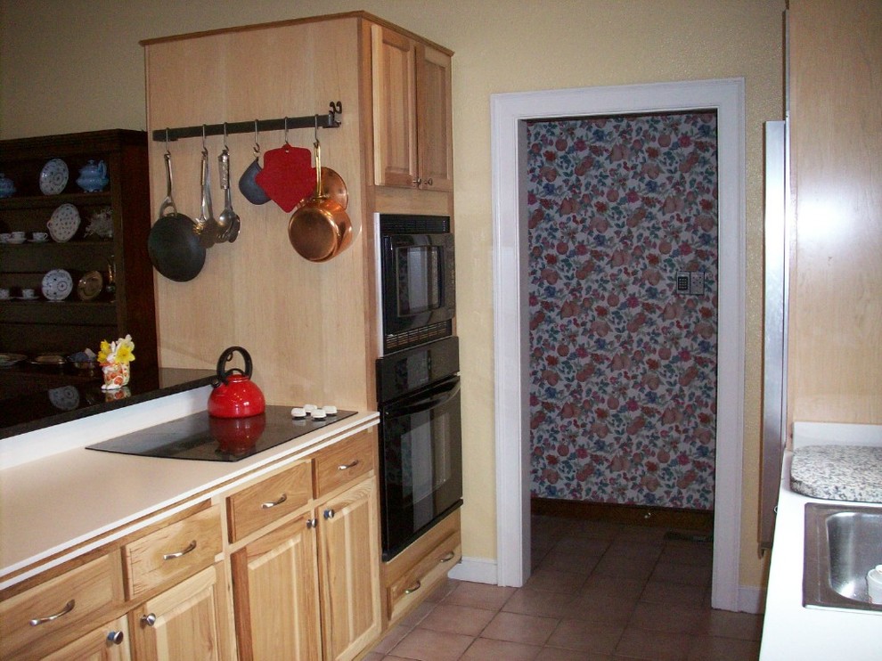 Example of a mountain style kitchen design in Boston
