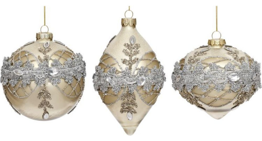 Mark Roberts Christmas 2023 Banded Jewel Ornament 4'', Assortment of 3 ...