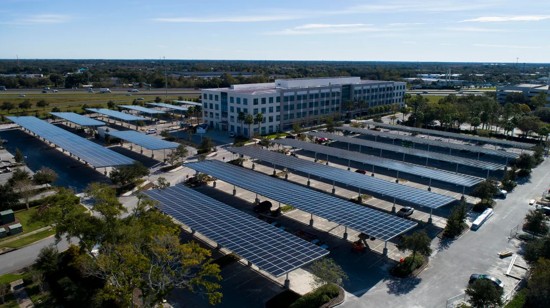 Commercial Solar Carport Parking Lot