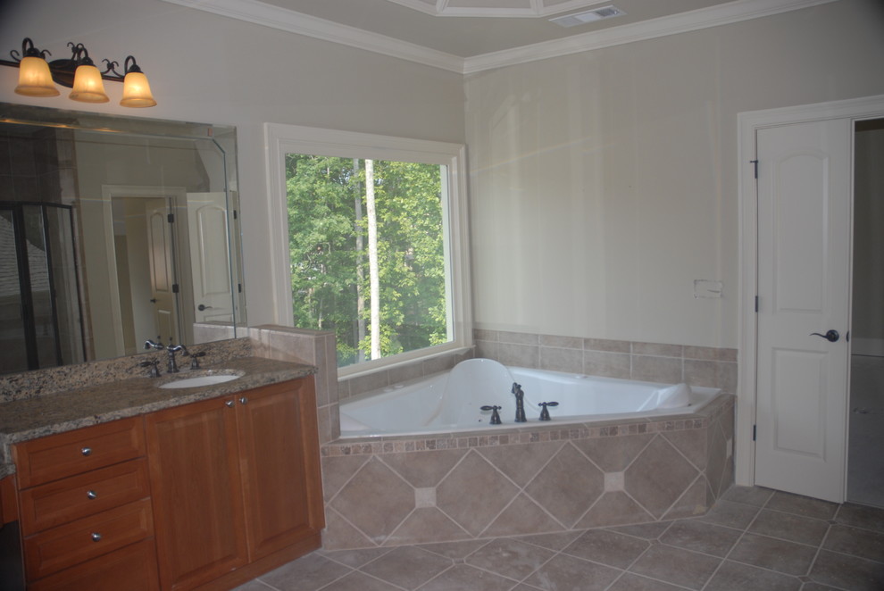 Traditional Custom Home Build with Moldings, Trim, Fireplace & Mantle