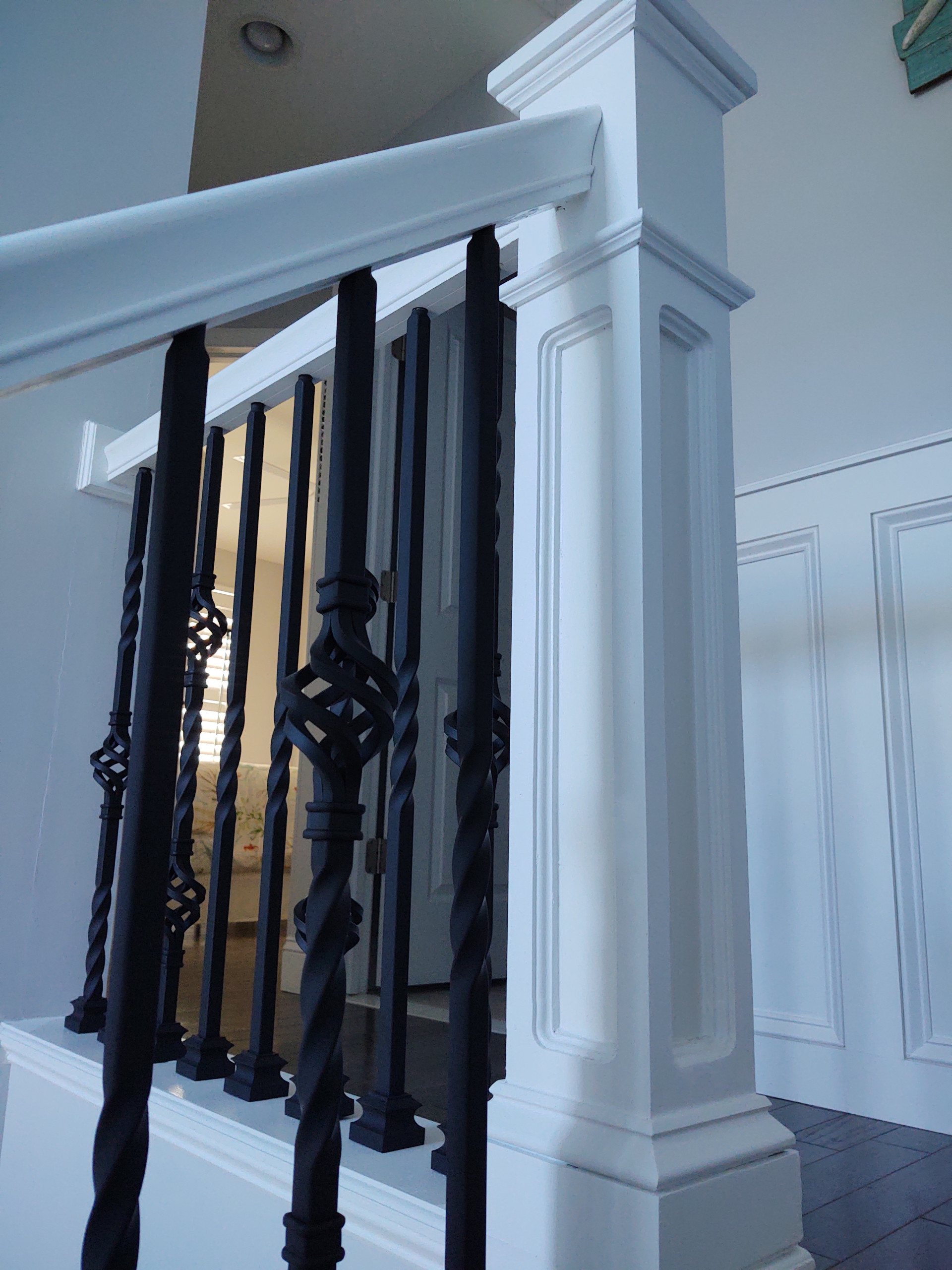 custom matched posts and handrail