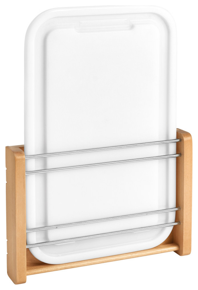 Wood Door Mount Cutting Board With Polymer Cutting Board, 11.31