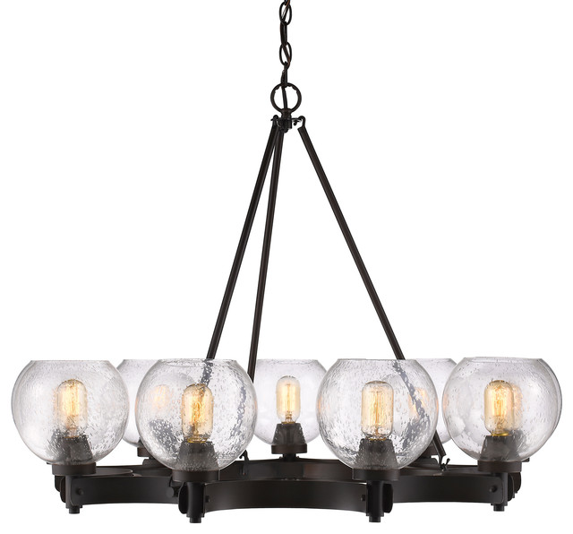 Golden Lighting Galveston 9 Light Chandelier Rubbed Bronze Galveston 9 Light Chandelier Rubbed Bronze Transitional Chandeliers