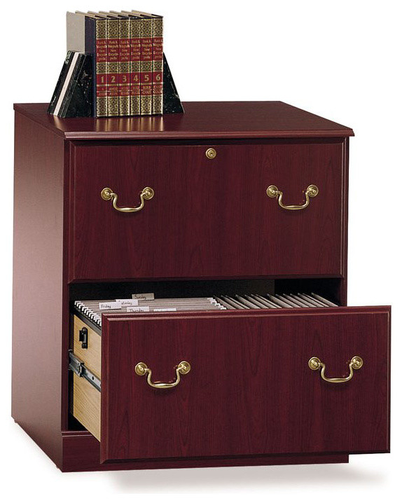 Bush Furniture Saratoga Lateral File Cabinet In Harvest Cherry