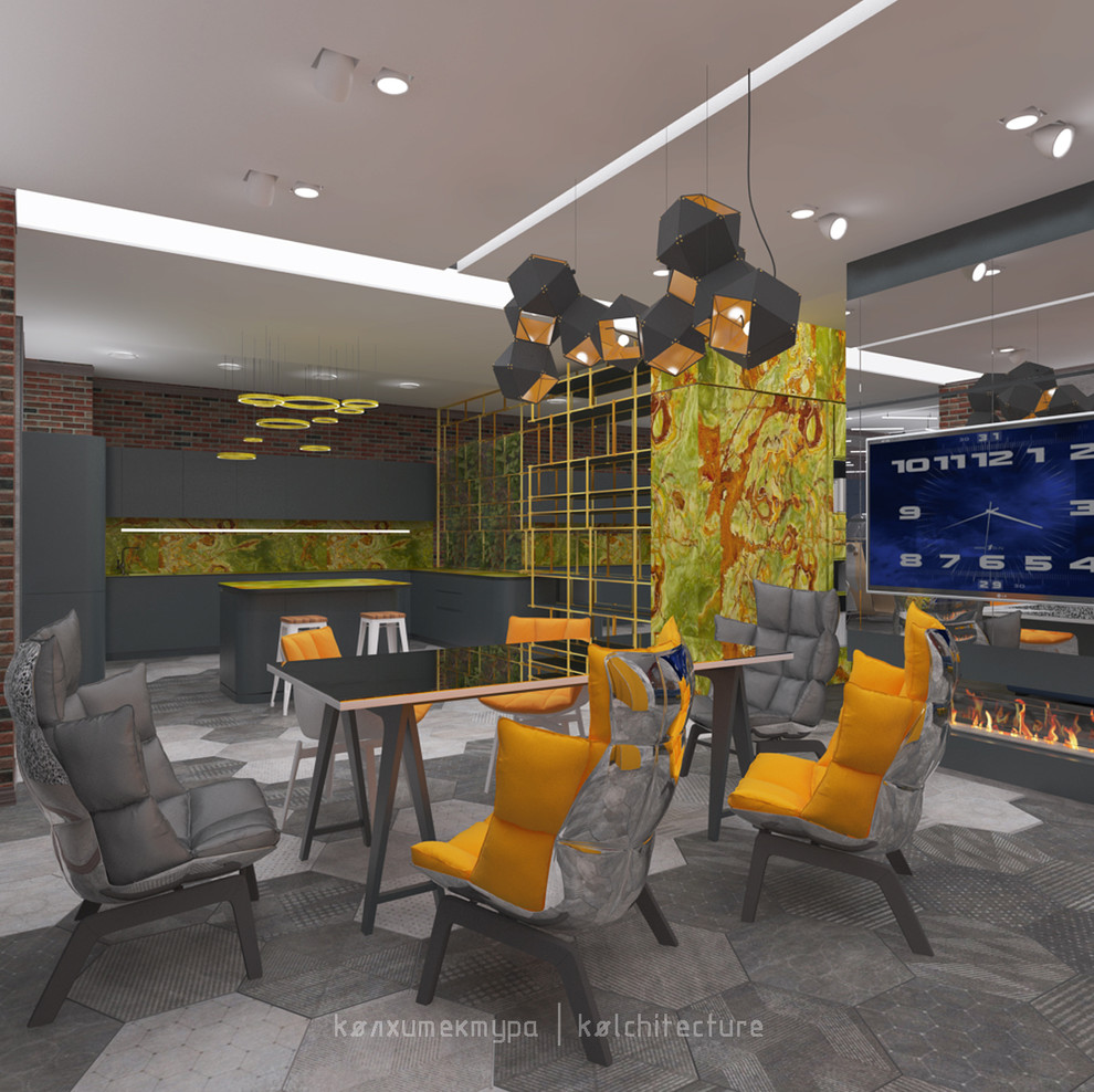 Столовая. "Вкусный" цвет-активный лофт