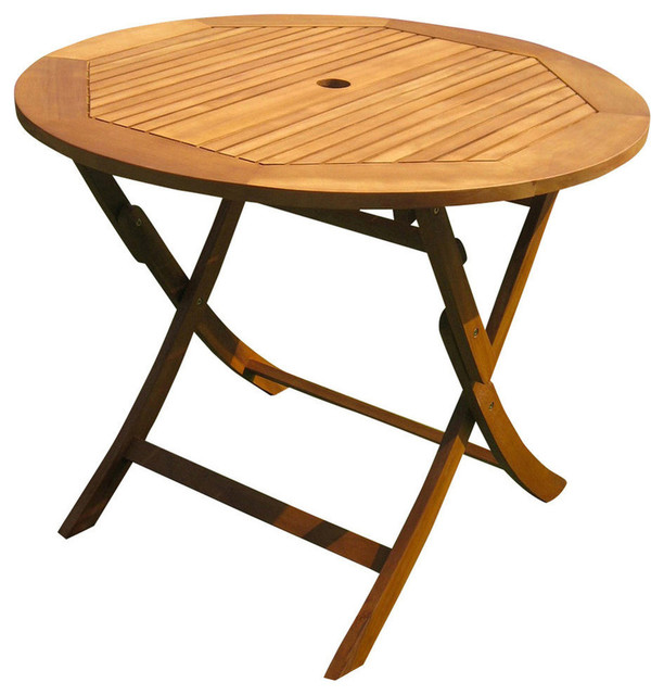 International Caravan Royal Tahiti 36 Folding Patio Table Balau
