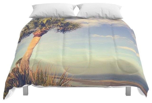 Society6 Palm Tree Paradise Comforter Tropical Comforters And