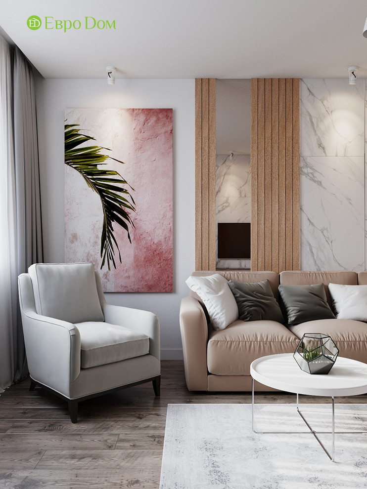 Дизайн интерьера 2-комнатной квартиры 63 кв. м в современном стиле