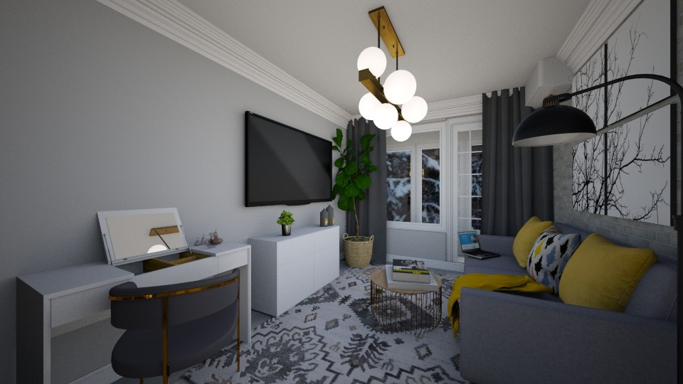 Новостройка гостиная сканди