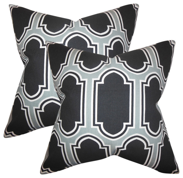 geometric throw pillow set