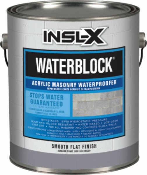InslX® AMW100009901 WaterBlock® Acrylic Masonry Waterproofer Paint, 1 Gallon Contemporary