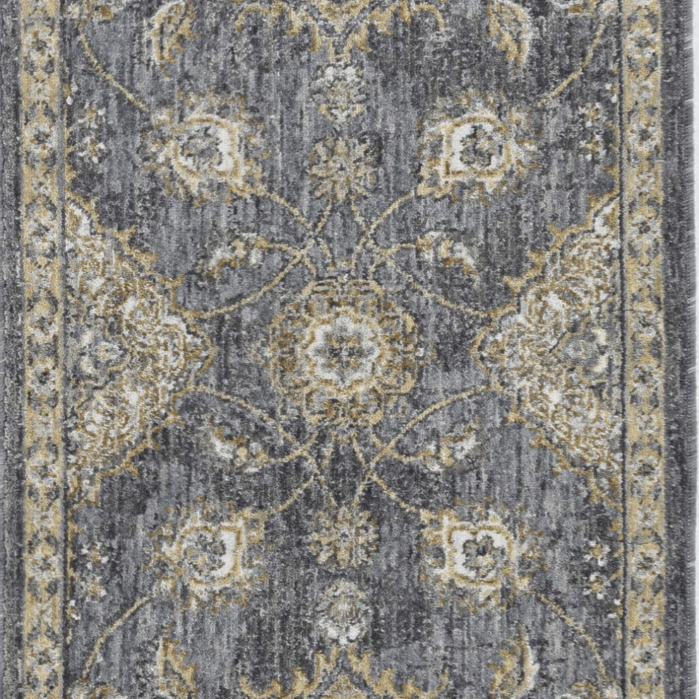 63 X 91 Slate Grey Wool Rug Contemporary Area Rugs by HomeRoots