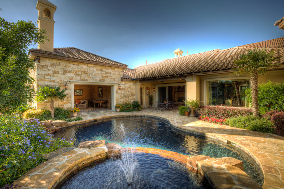 Design ideas for a tropical pool in Austin.