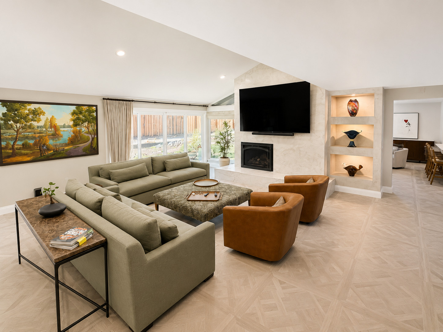 Inspiration for a modern living room remodel in Sacramento