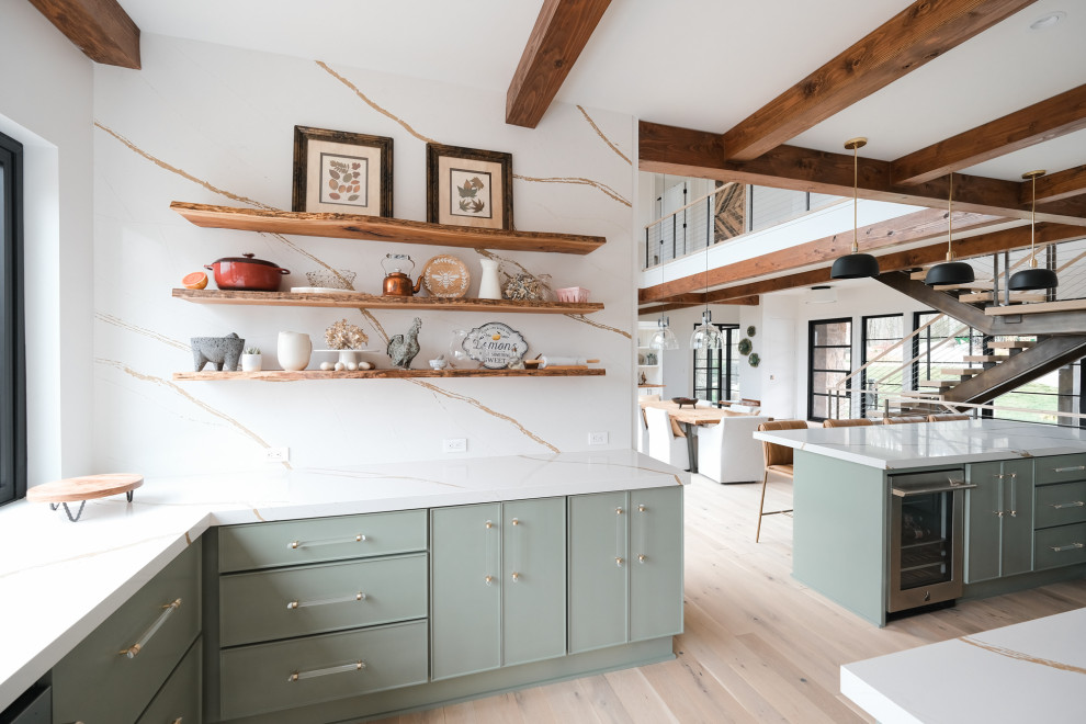 Living, Dining and Kitchen - Transitional - Kitchen - Atlanta - by ...