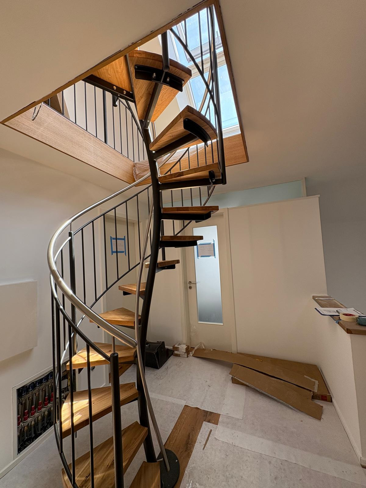 Dachumbau mit Wendeltreppe