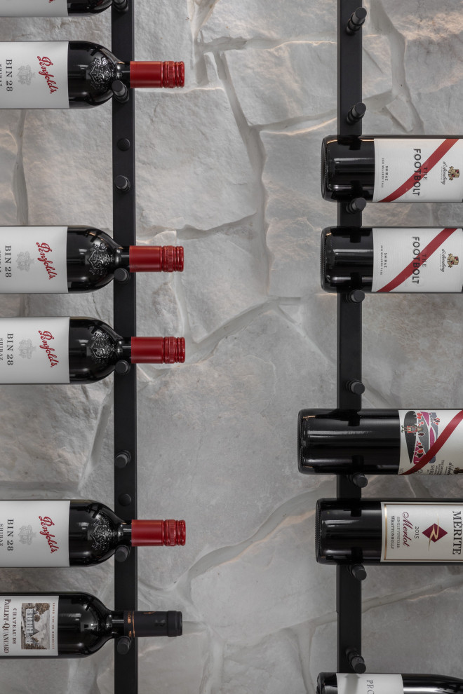 Design ideas for a modern wine cellar in Townsville.
