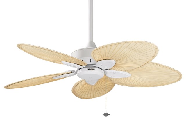 Windpointe 54 Ceiling Fan Matte White Narrow Oval Natural Pal Windpointe 54 Ceiling Fan Matte White